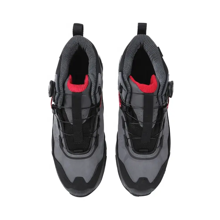 New Mid-top Lace-up Fashion Safety Anti Slip Outdoor Women Men Waterproof Hiking Leather Boots